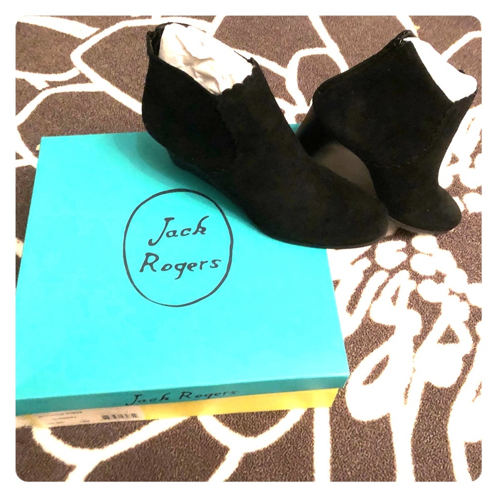 Jack Rogers Black Suede Emery Booties